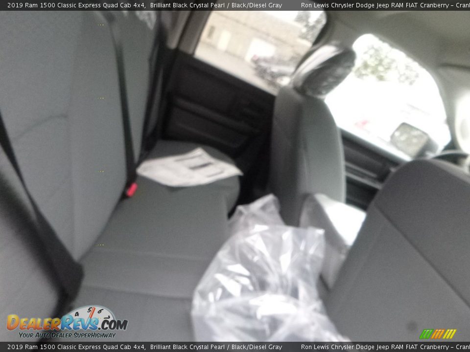 2019 Ram 1500 Classic Express Quad Cab 4x4 Brilliant Black Crystal Pearl / Black/Diesel Gray Photo #12