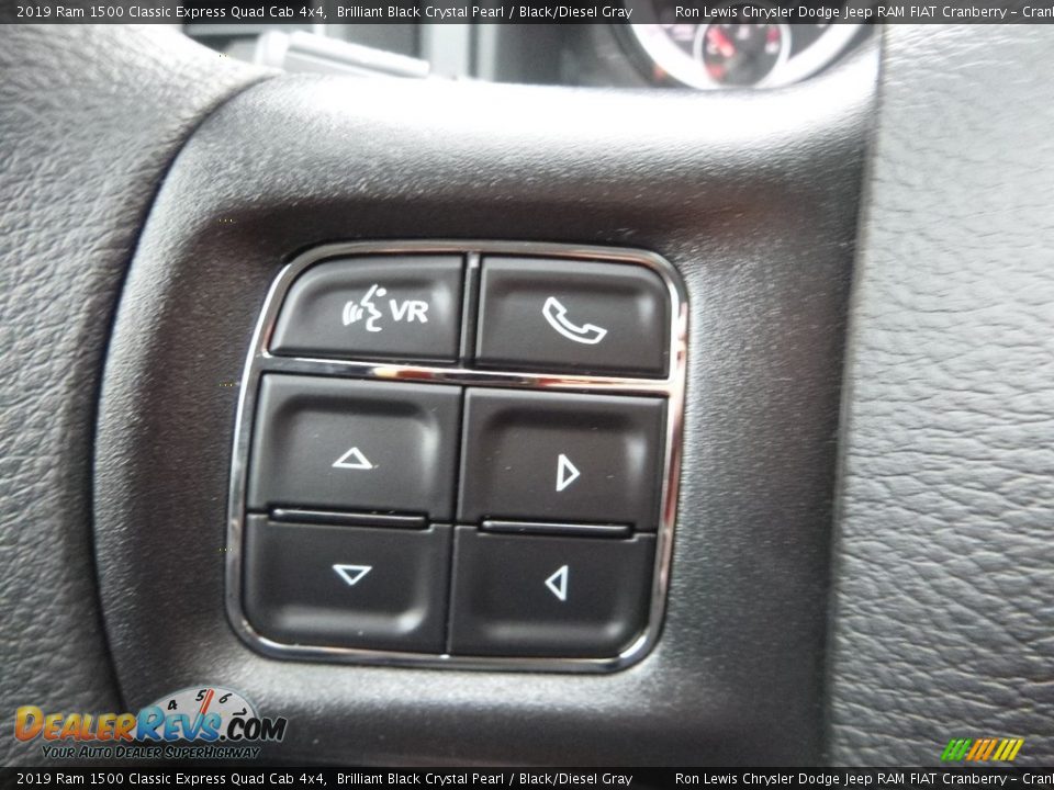 2019 Ram 1500 Classic Express Quad Cab 4x4 Brilliant Black Crystal Pearl / Black/Diesel Gray Photo #20