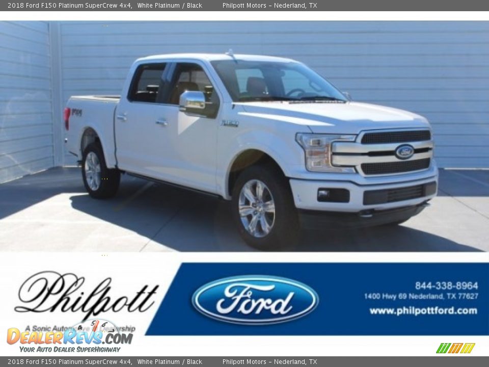 2018 Ford F150 Platinum SuperCrew 4x4 White Platinum / Black Photo #2