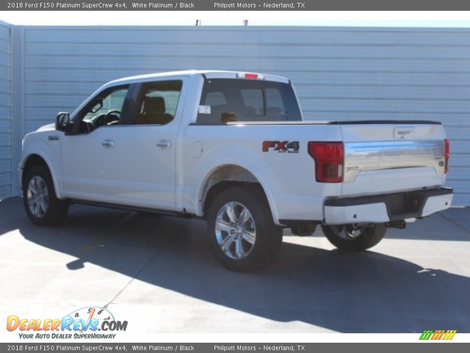 2018 Ford F150 Platinum SuperCrew 4x4 White Platinum / Black Photo #8