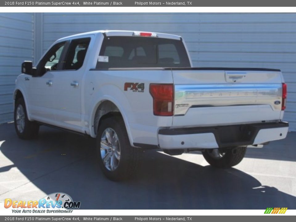 2018 Ford F150 Platinum SuperCrew 4x4 White Platinum / Black Photo #9