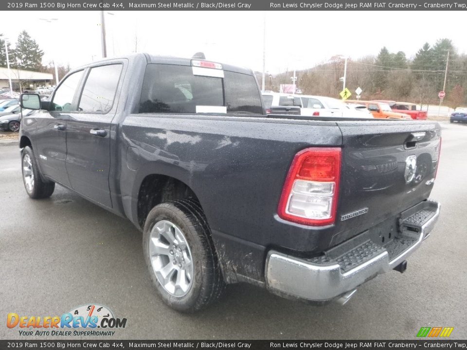 2019 Ram 1500 Big Horn Crew Cab 4x4 Maximum Steel Metallic / Black/Diesel Gray Photo #3