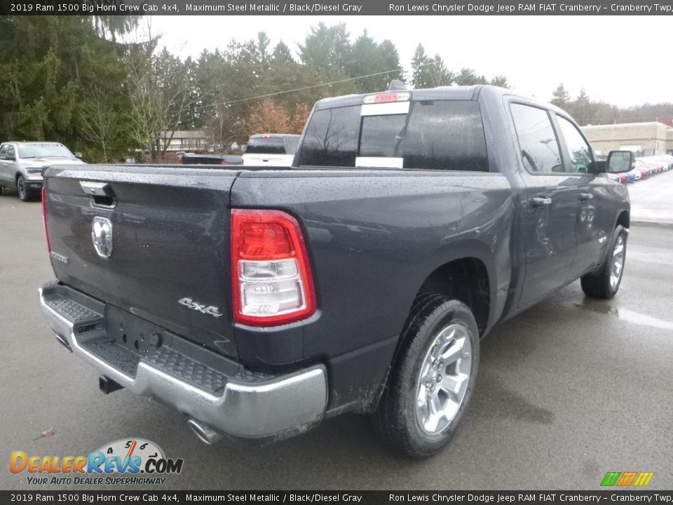 2019 Ram 1500 Big Horn Crew Cab 4x4 Maximum Steel Metallic / Black/Diesel Gray Photo #5