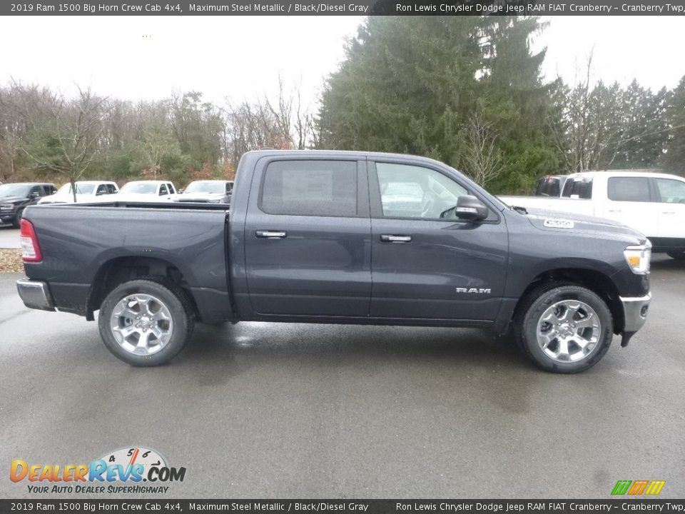 2019 Ram 1500 Big Horn Crew Cab 4x4 Maximum Steel Metallic / Black/Diesel Gray Photo #6