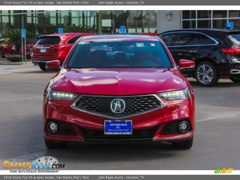 2019 Acura TLX V6 A-Spec Sedan San Marino Red / Red Photo #2