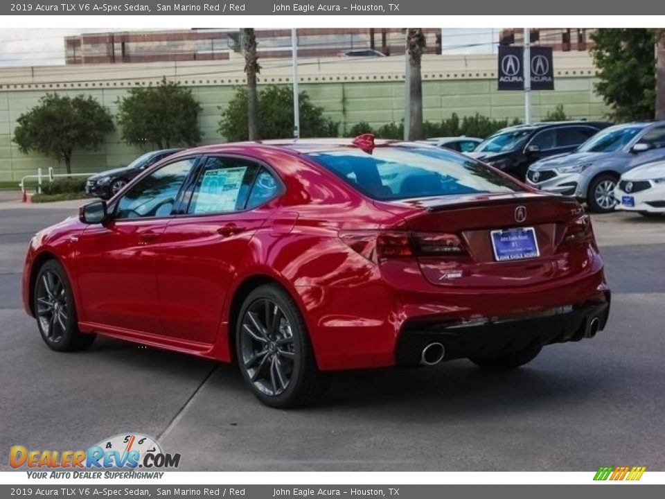 2019 Acura TLX V6 A-Spec Sedan San Marino Red / Red Photo #5