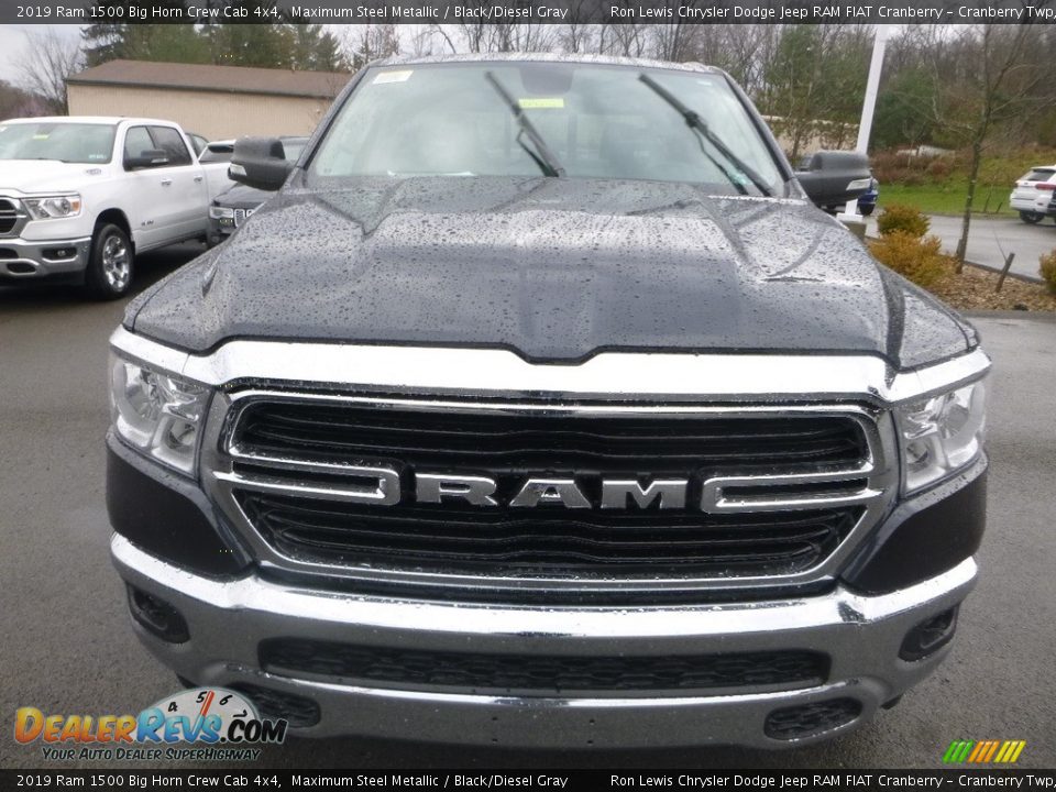 2019 Ram 1500 Big Horn Crew Cab 4x4 Maximum Steel Metallic / Black/Diesel Gray Photo #8