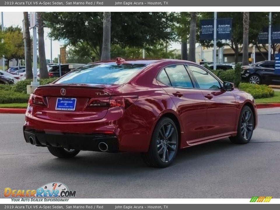 2019 Acura TLX V6 A-Spec Sedan San Marino Red / Red Photo #7