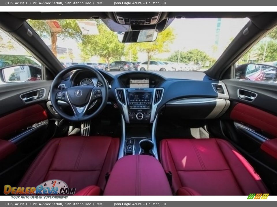 2019 Acura TLX V6 A-Spec Sedan San Marino Red / Red Photo #9