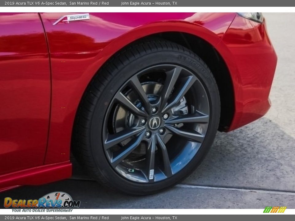 2019 Acura TLX V6 A-Spec Sedan San Marino Red / Red Photo #10