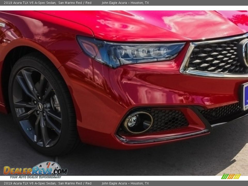 2019 Acura TLX V6 A-Spec Sedan San Marino Red / Red Photo #11