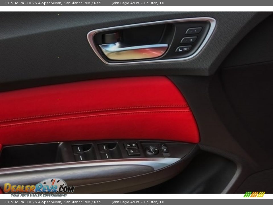 2019 Acura TLX V6 A-Spec Sedan San Marino Red / Red Photo #12
