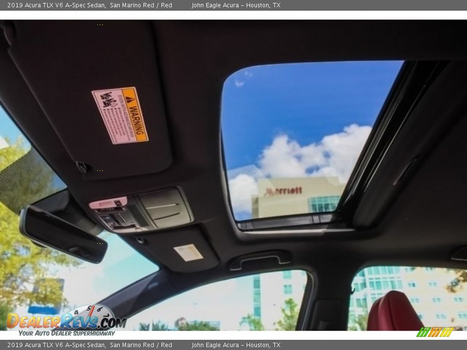 2019 Acura TLX V6 A-Spec Sedan San Marino Red / Red Photo #14