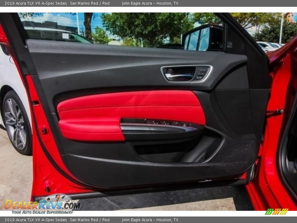 2019 Acura TLX V6 A-Spec Sedan San Marino Red / Red Photo #15
