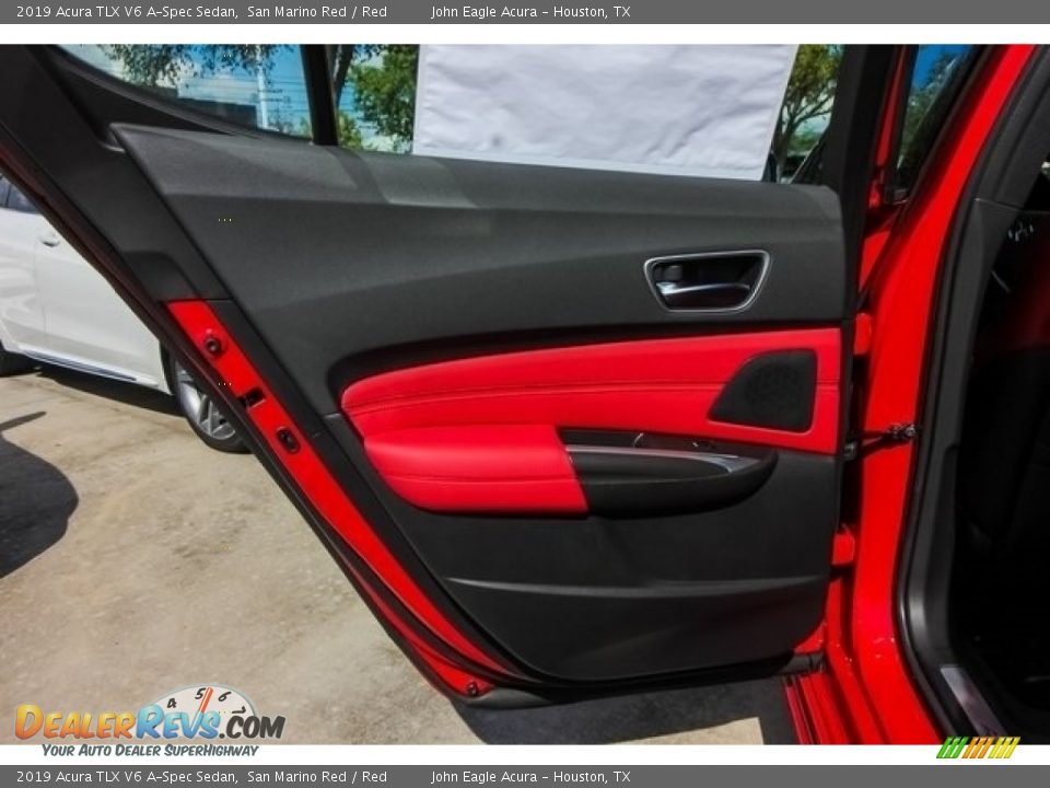 2019 Acura TLX V6 A-Spec Sedan San Marino Red / Red Photo #17