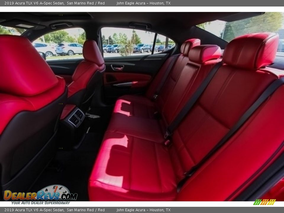 2019 Acura TLX V6 A-Spec Sedan San Marino Red / Red Photo #18