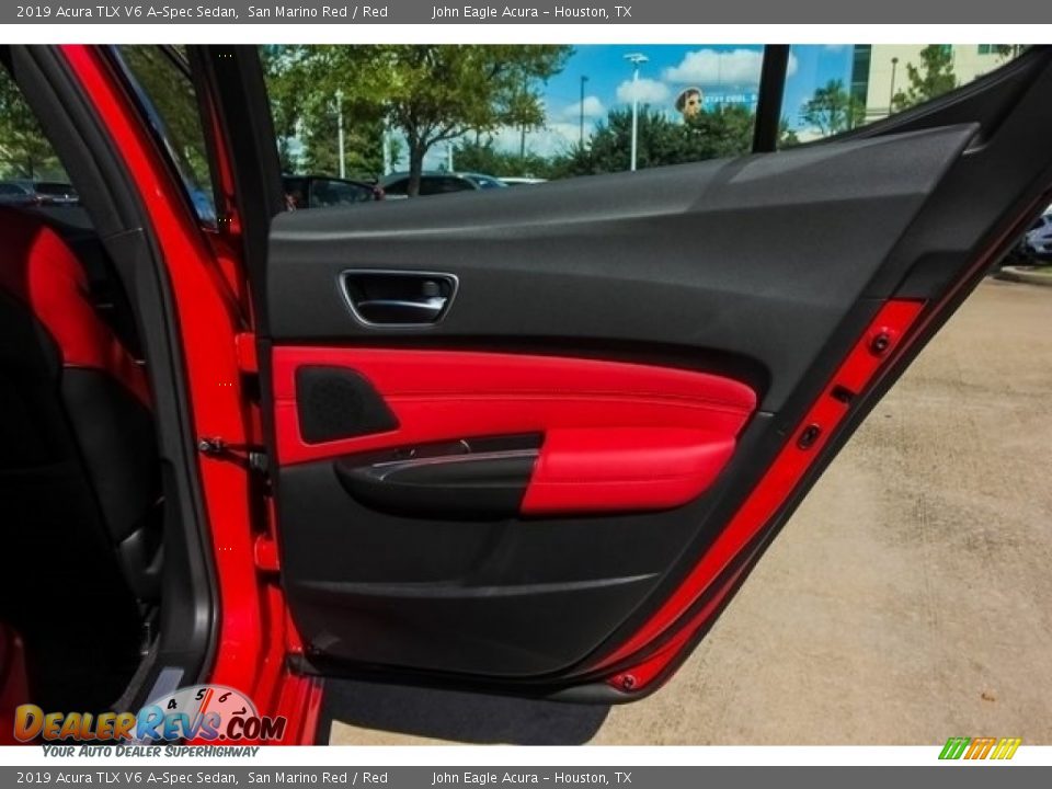 2019 Acura TLX V6 A-Spec Sedan San Marino Red / Red Photo #20