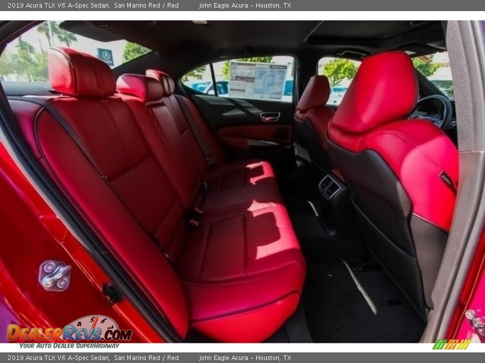 2019 Acura TLX V6 A-Spec Sedan San Marino Red / Red Photo #21