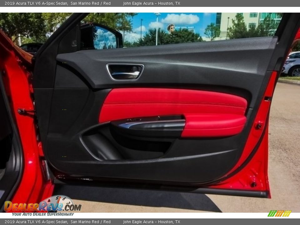 2019 Acura TLX V6 A-Spec Sedan San Marino Red / Red Photo #22