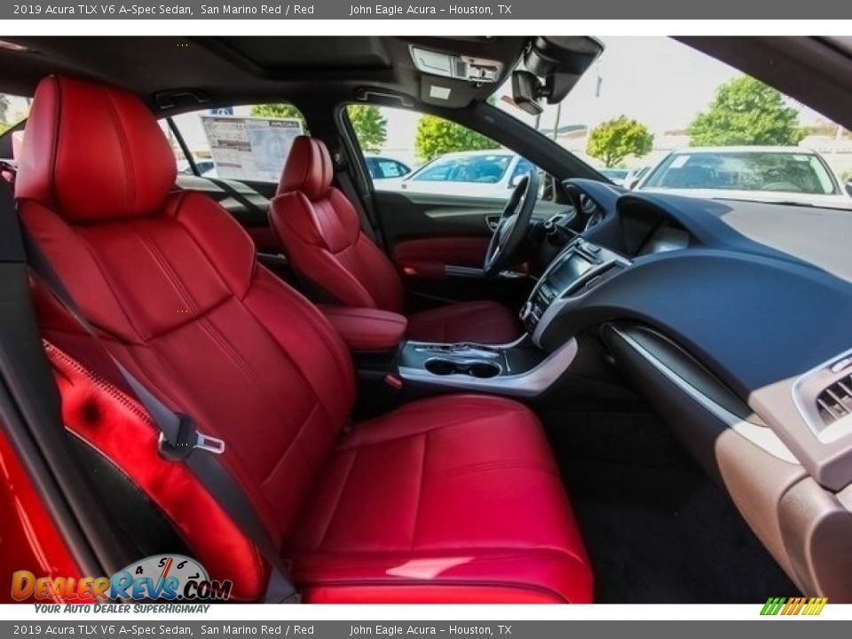 2019 Acura TLX V6 A-Spec Sedan San Marino Red / Red Photo #23