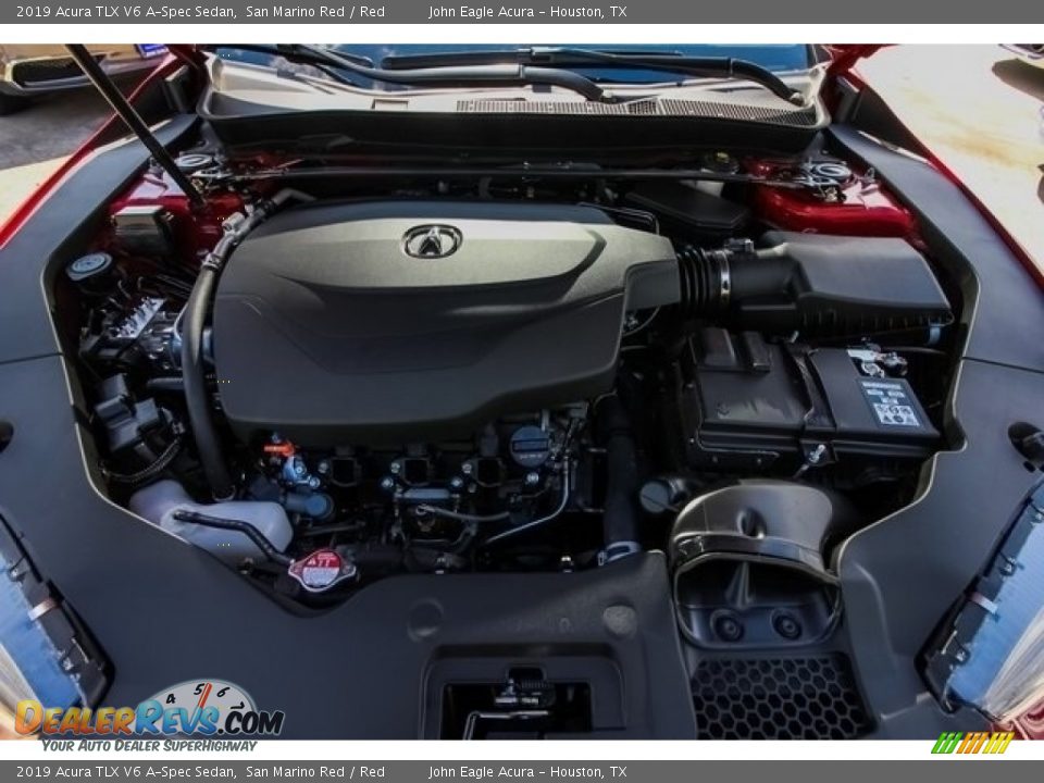 2019 Acura TLX V6 A-Spec Sedan San Marino Red / Red Photo #24