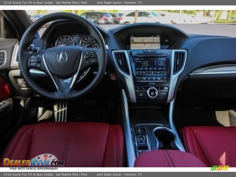 2019 Acura TLX V6 A-Spec Sedan San Marino Red / Red Photo #25