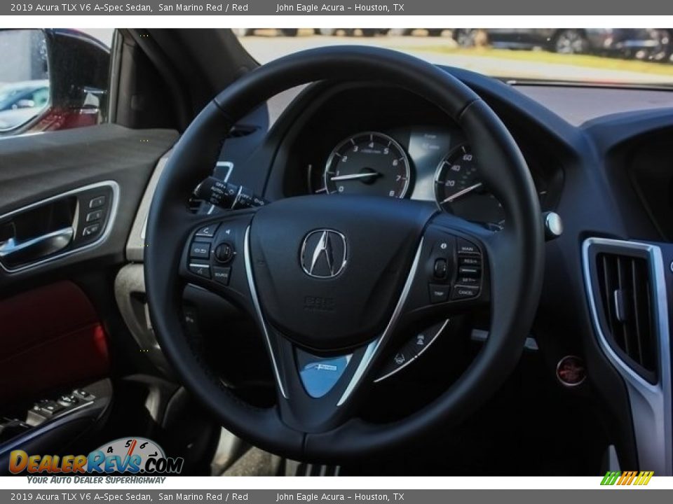 2019 Acura TLX V6 A-Spec Sedan San Marino Red / Red Photo #26