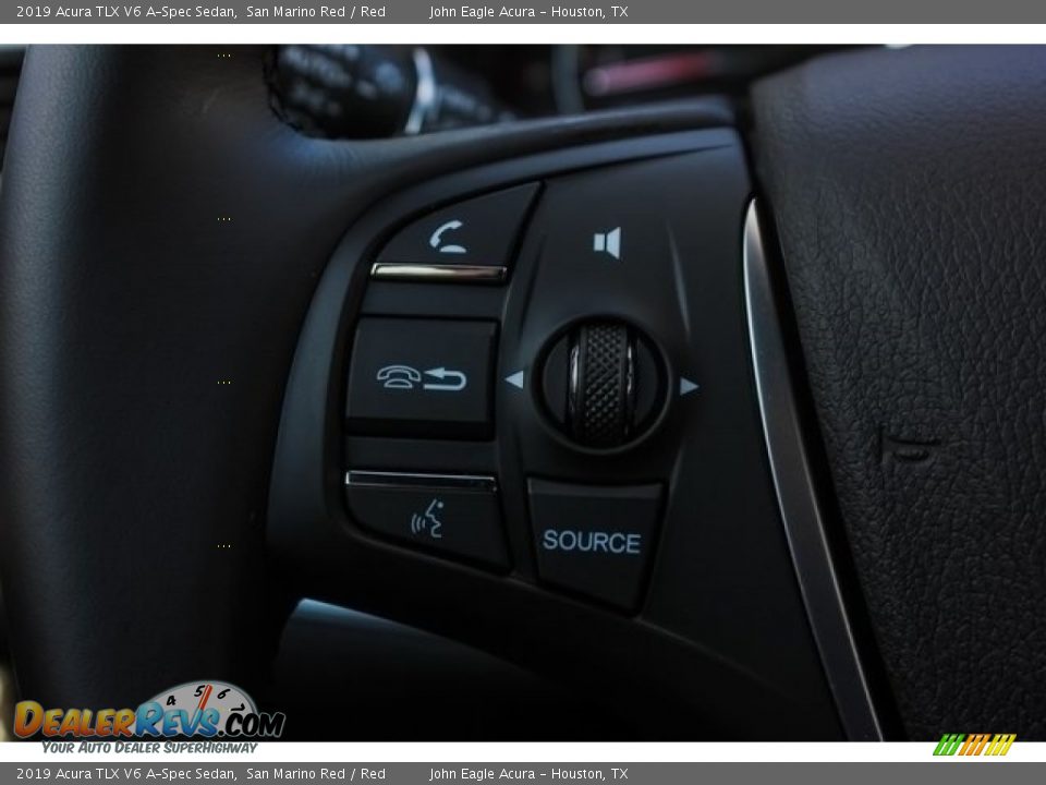 2019 Acura TLX V6 A-Spec Sedan San Marino Red / Red Photo #34