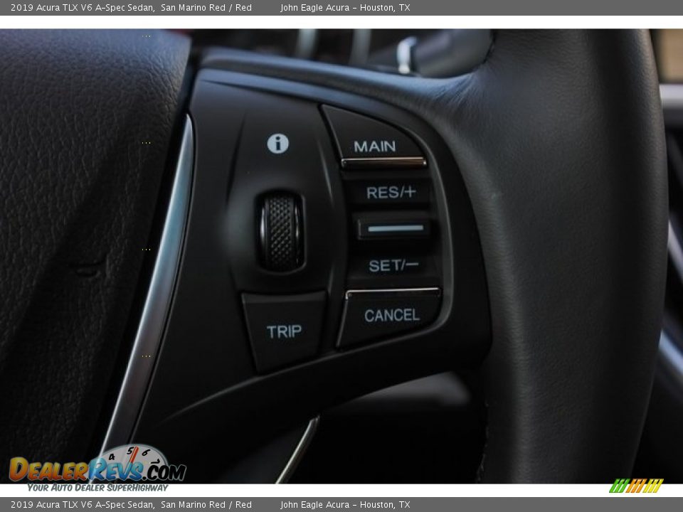 2019 Acura TLX V6 A-Spec Sedan San Marino Red / Red Photo #35