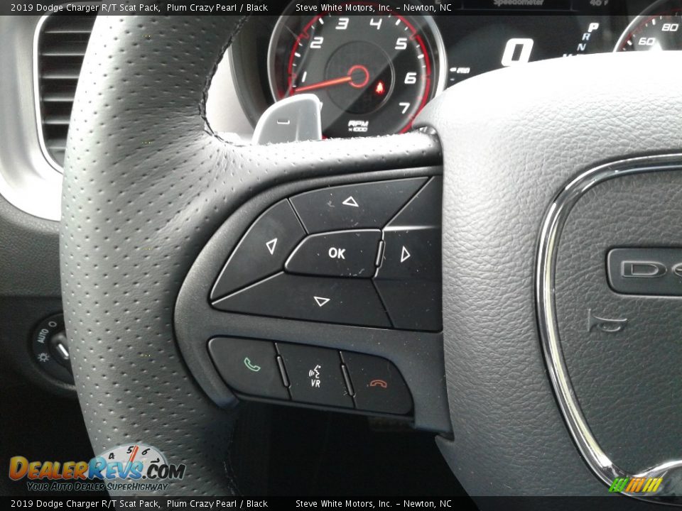 2019 Dodge Charger R/T Scat Pack Plum Crazy Pearl / Black Photo #16