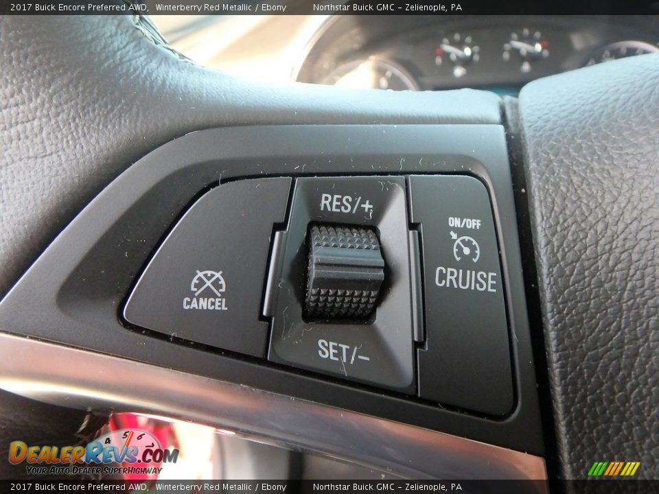 2017 Buick Encore Preferred AWD Winterberry Red Metallic / Ebony Photo #25