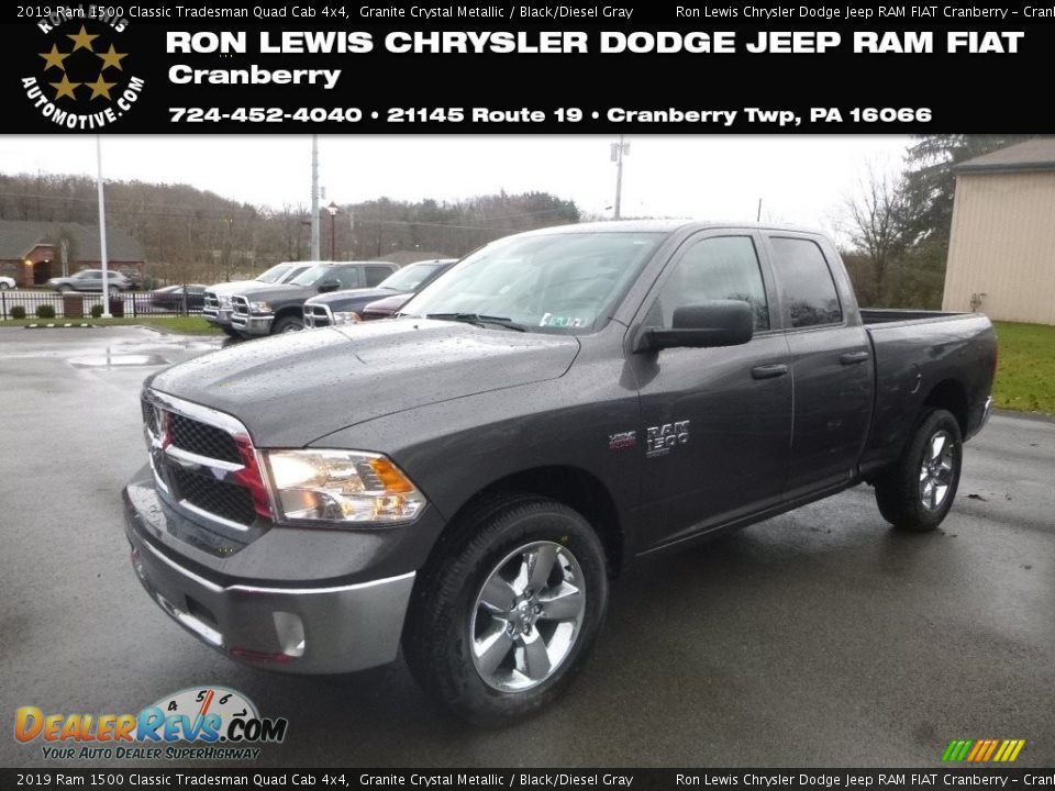 2019 Ram 1500 Classic Tradesman Quad Cab 4x4 Granite Crystal Metallic / Black/Diesel Gray Photo #1
