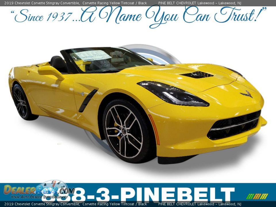 2019 Chevrolet Corvette Stingray Convertible Corvette Racing Yellow Tintcoat / Black Photo #1