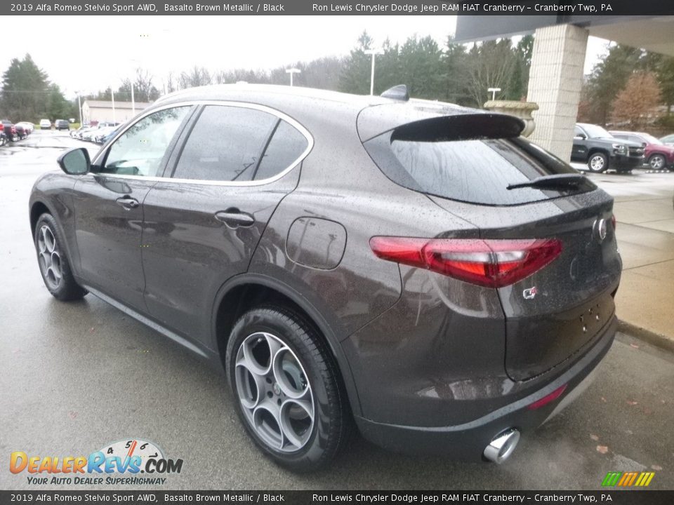 2019 Alfa Romeo Stelvio Sport AWD Basalto Brown Metallic / Black Photo #5