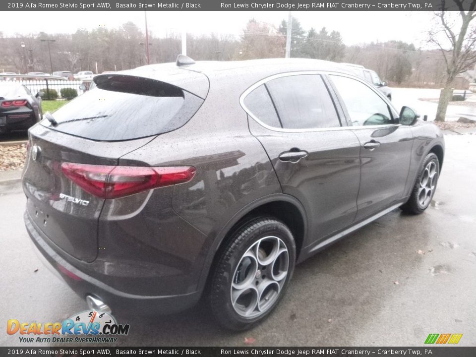 2019 Alfa Romeo Stelvio Sport AWD Basalto Brown Metallic / Black Photo #8