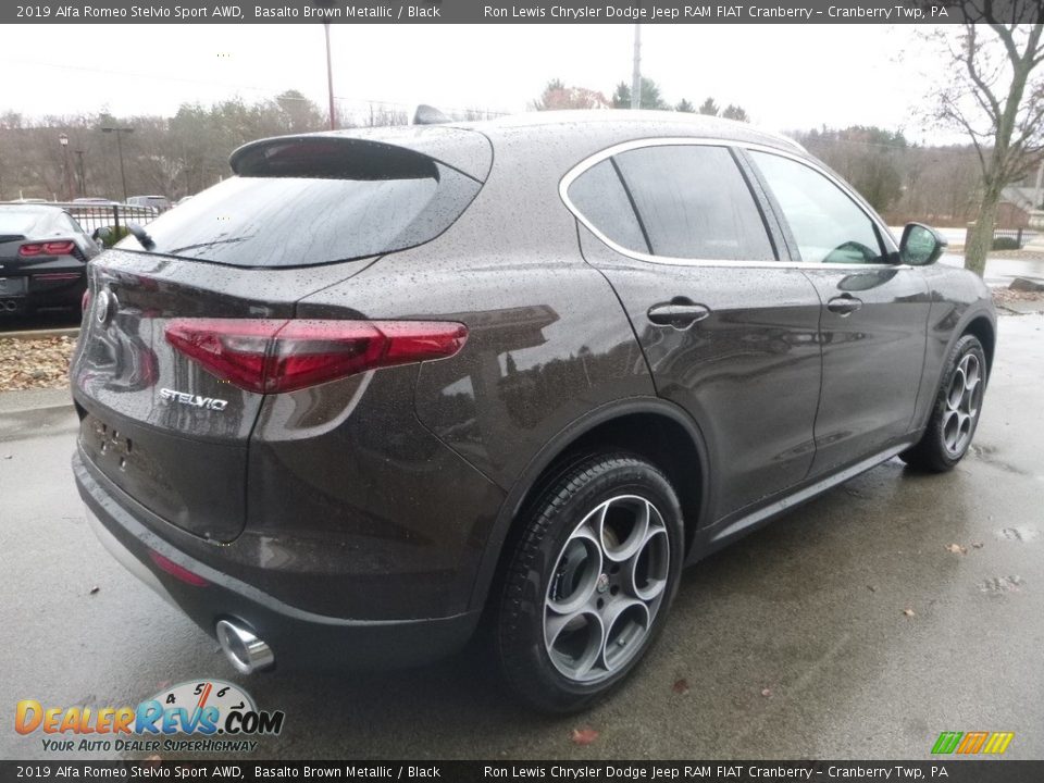2019 Alfa Romeo Stelvio Sport AWD Basalto Brown Metallic / Black Photo #9