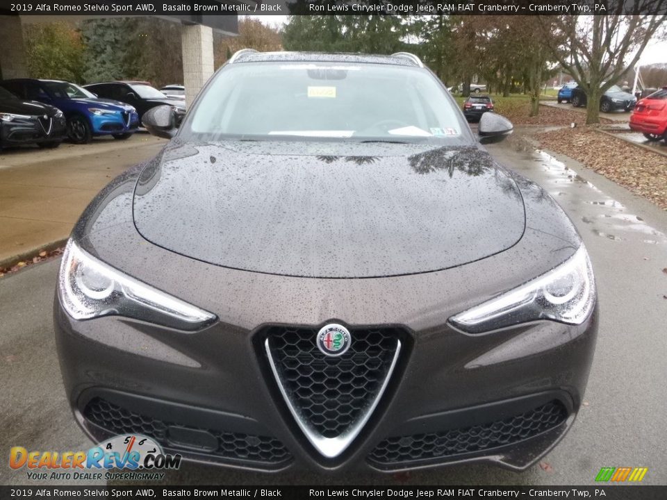 2019 Alfa Romeo Stelvio Sport AWD Basalto Brown Metallic / Black Photo #13