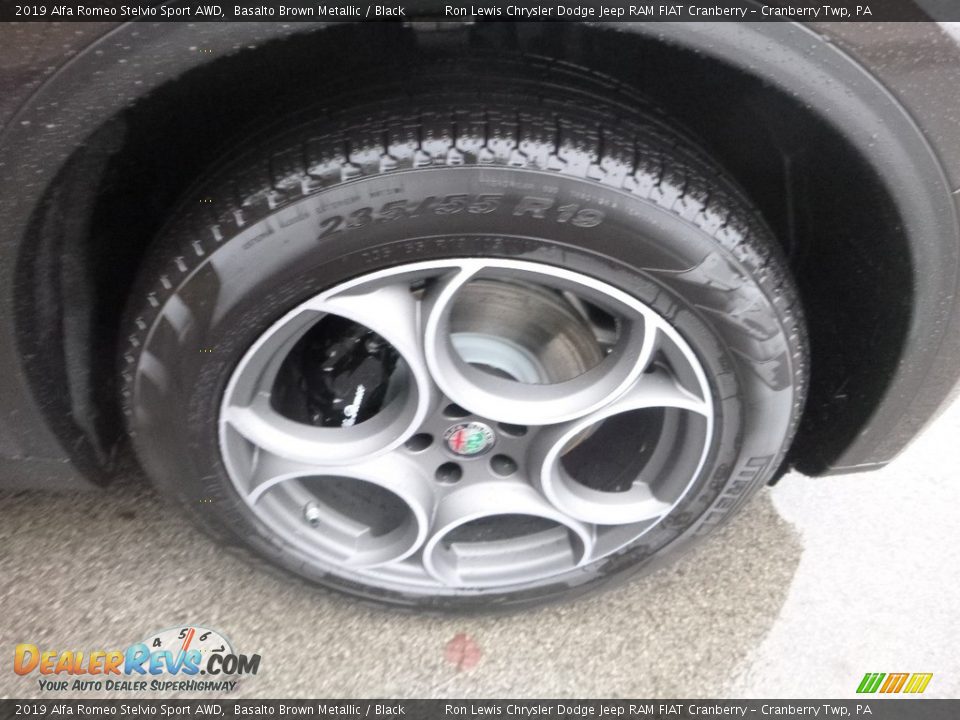 2019 Alfa Romeo Stelvio Sport AWD Basalto Brown Metallic / Black Photo #14