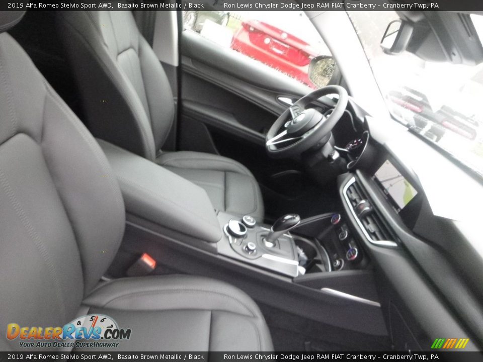 2019 Alfa Romeo Stelvio Sport AWD Basalto Brown Metallic / Black Photo #15