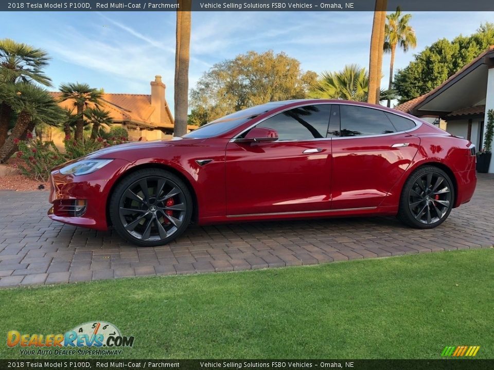 Red Multi-Coat 2018 Tesla Model S P100D Photo #29