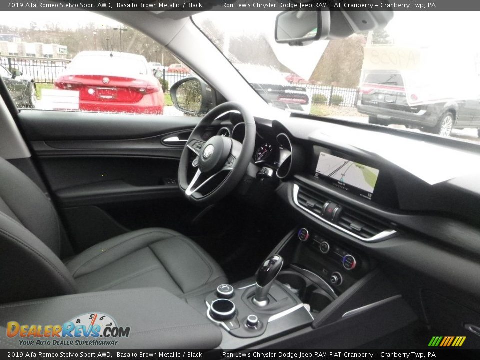 2019 Alfa Romeo Stelvio Sport AWD Basalto Brown Metallic / Black Photo #16