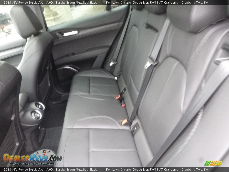 2019 Alfa Romeo Stelvio Sport AWD Basalto Brown Metallic / Black Photo #18