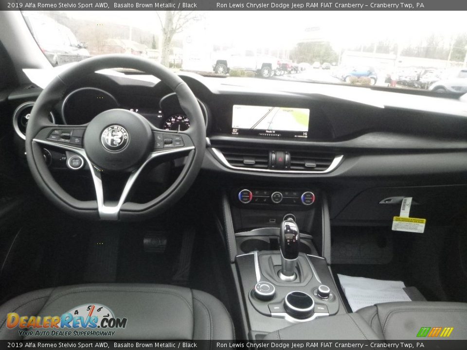 2019 Alfa Romeo Stelvio Sport AWD Basalto Brown Metallic / Black Photo #19