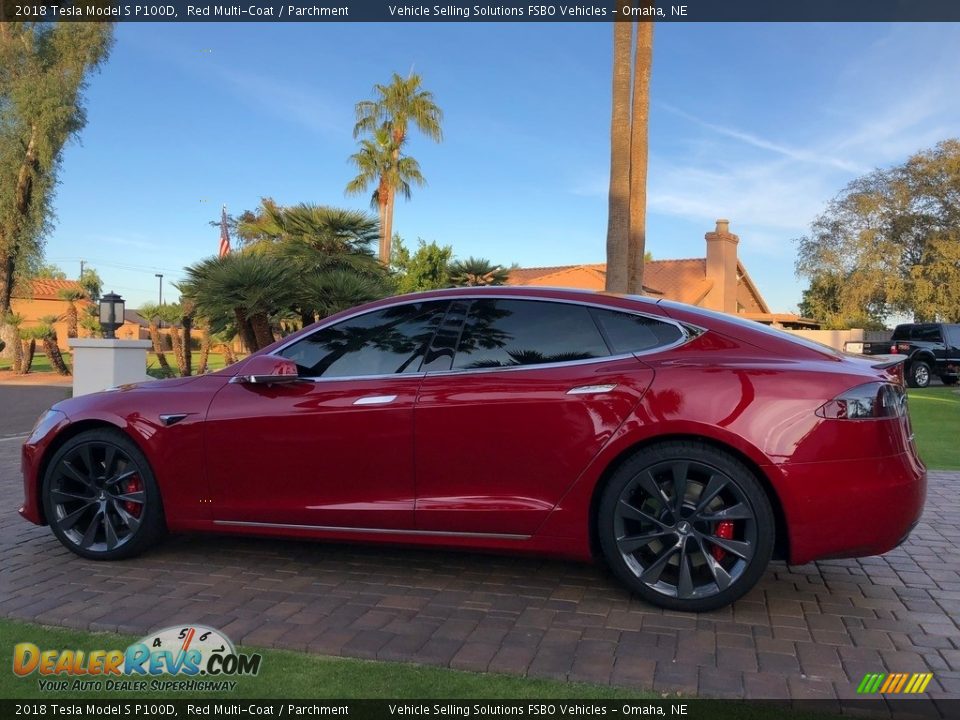 Red Multi-Coat 2018 Tesla Model S P100D Photo #32
