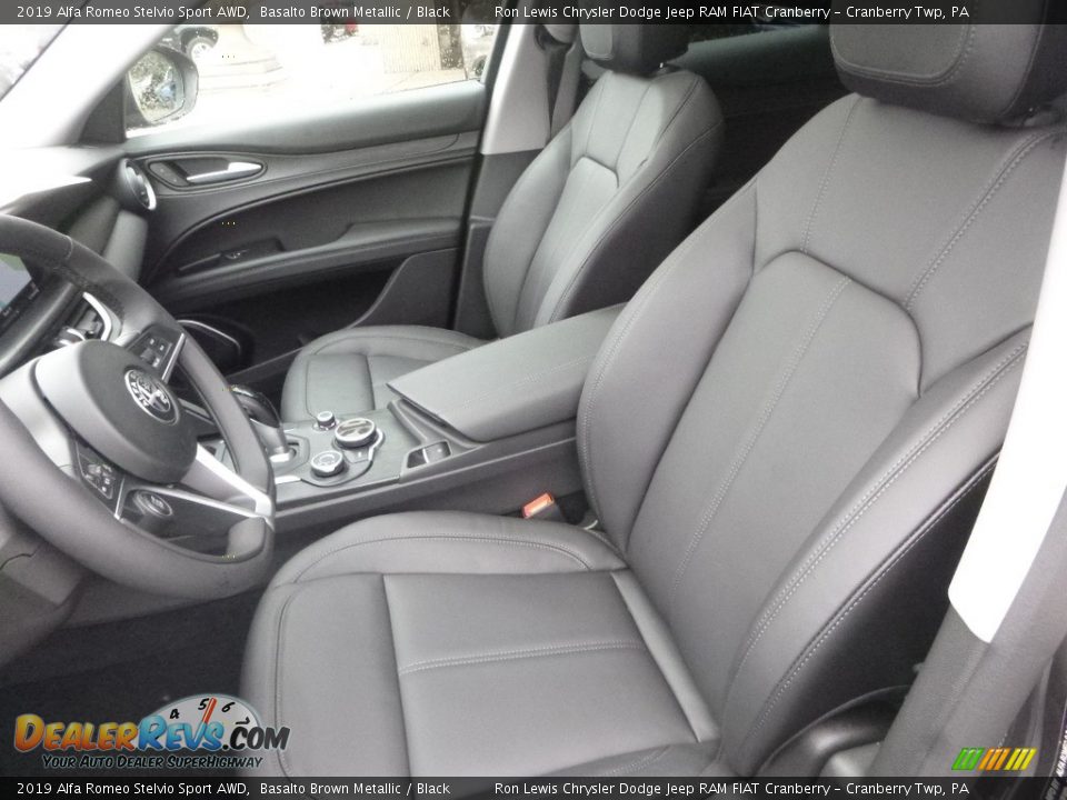 2019 Alfa Romeo Stelvio Sport AWD Basalto Brown Metallic / Black Photo #21