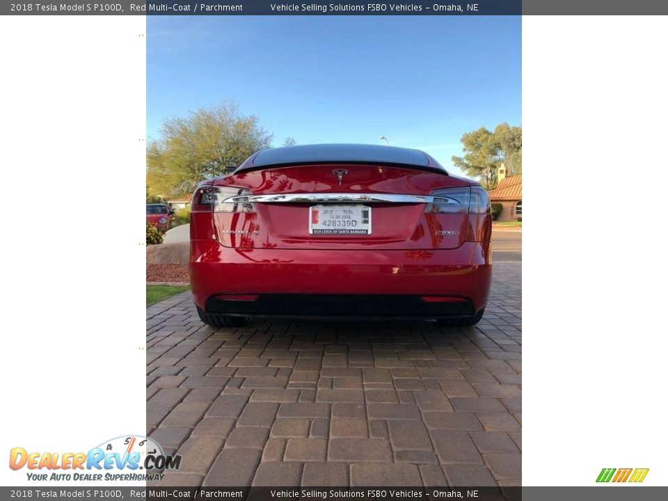 2018 Tesla Model S P100D Red Multi-Coat / Parchment Photo #35
