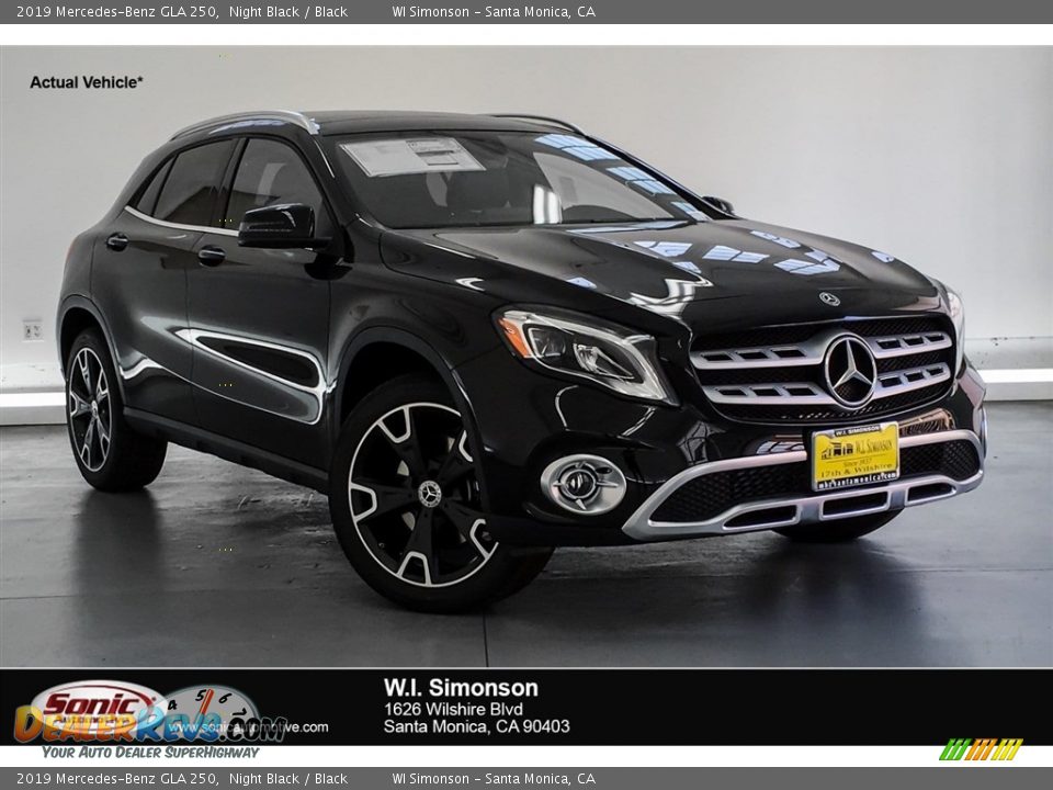 2019 Mercedes-Benz GLA 250 Night Black / Black Photo #1