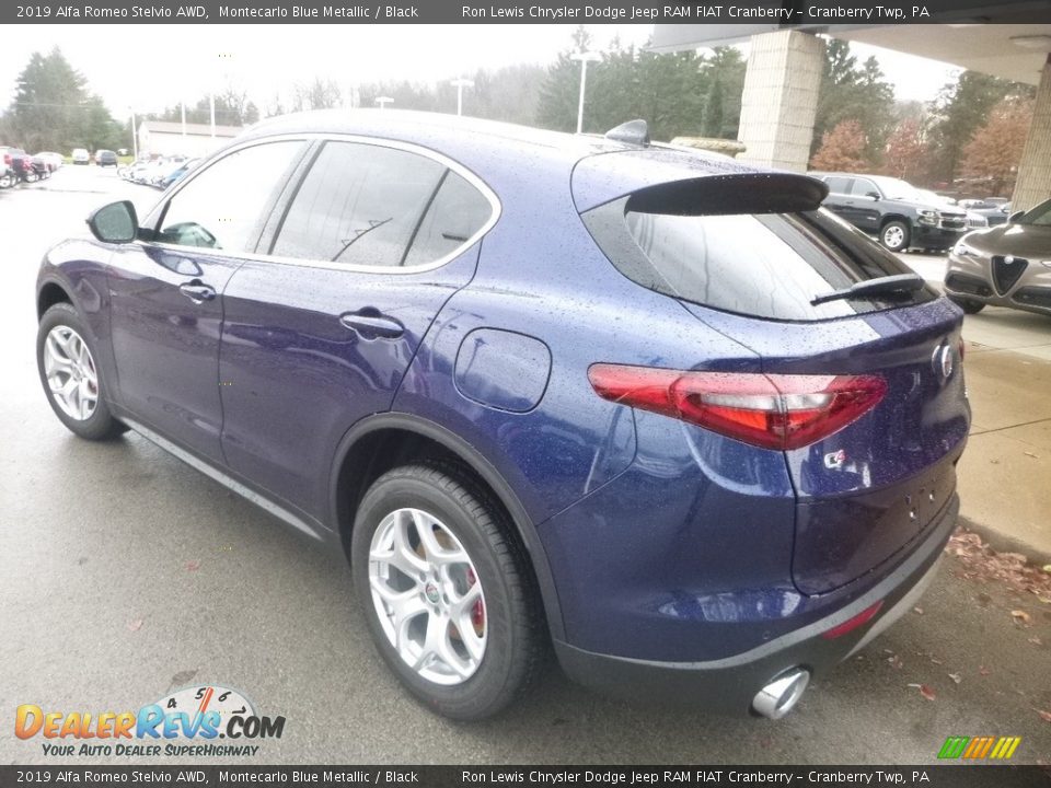 2019 Alfa Romeo Stelvio AWD Montecarlo Blue Metallic / Black Photo #4