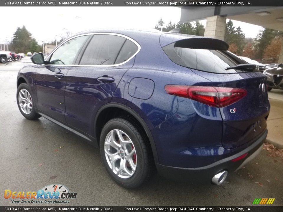 2019 Alfa Romeo Stelvio AWD Montecarlo Blue Metallic / Black Photo #5