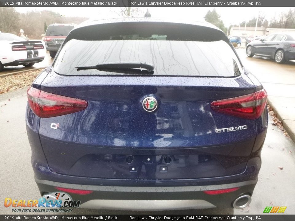 2019 Alfa Romeo Stelvio AWD Montecarlo Blue Metallic / Black Photo #6